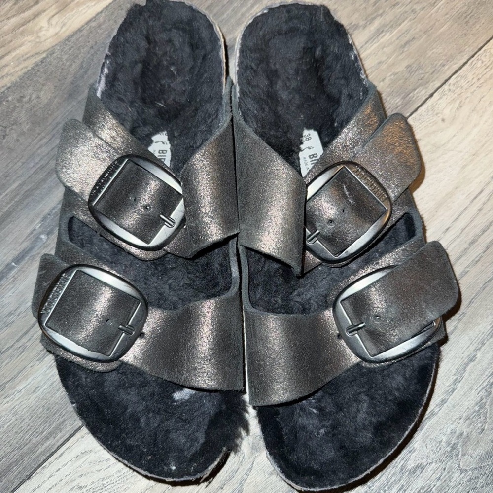 Birkenstock Gray Suede Sandals